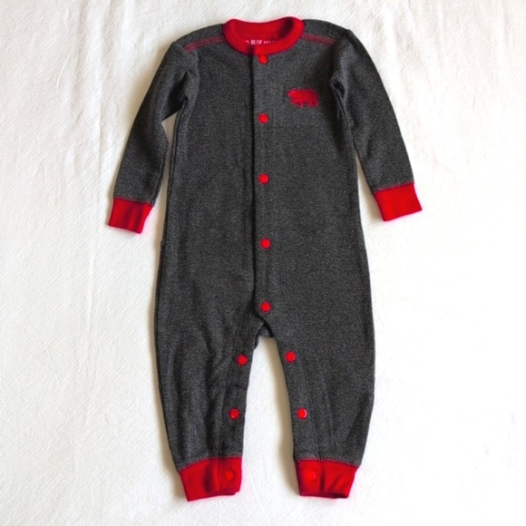 little blue house bear naked footless snap sleeper pajamas 6-12 months baby - Picture 1 of 7